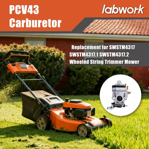 Vista 6 de labwork Pieza de carburador con junta 2 ciclos 43CC reemplazo para Powermate PCV43 Tiller A200774 300486 A201112
