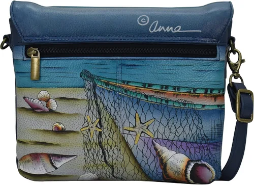 Vista 2 de Anna by Anuschka womens Anna By Anuschka Women's Hand-painted Genuine Leather Ladies Three Fold Wallet