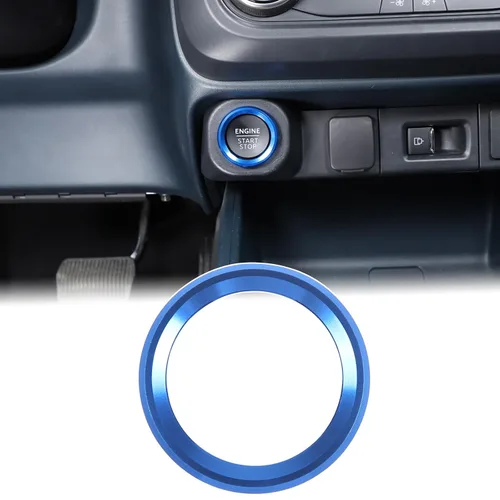 Vista 15 de Aunginsy Cubierta de anillo para decoración de arranque de motor de automóvil compatible con Ford Maverick 2022 2023 2024 de aluminio para botón