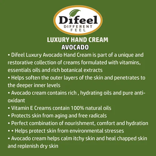 Vista 2 de Difeel Crema de manos terapéutica con aceite de aguacate 1.4 onzas