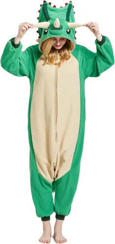 Vista 27 de SimZoo Pijama de animal para adultos, disfraz de una sola pieza para Bate