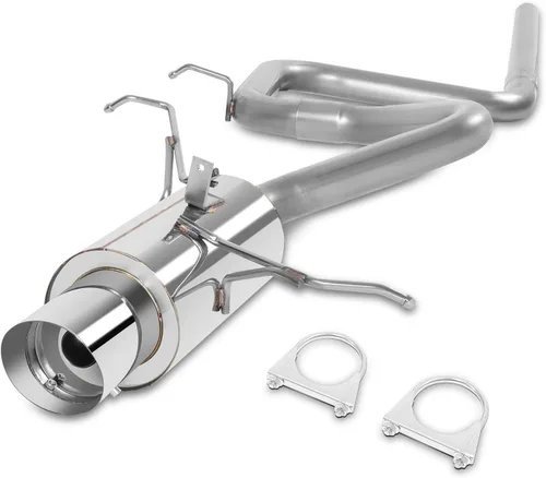 Vista 6 de Auto Dynasty Sistema de escape Catback con punta de silenciador enrollado de 4 pulgadas compatible con Chrysler PT Cruiser 2.4L 01-06 Punta enrollada
