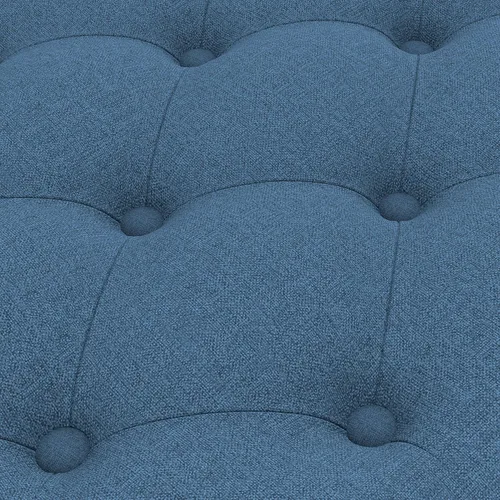 Vista 7 de HUIMO Otomana con almacenamiento, banco de tela tapizado azul de 51 pulgadas con diseño de extremo de cama con botones, capacidad de peso de 300