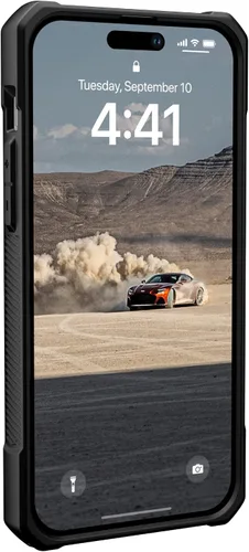Vista 4 de URBAN ARMOR GEAR UAG - Funda diseñada para iPhone 14 Pro Max, color azul Mallard de 6.7 pulgadas, funda protectora resistente de alta calidad