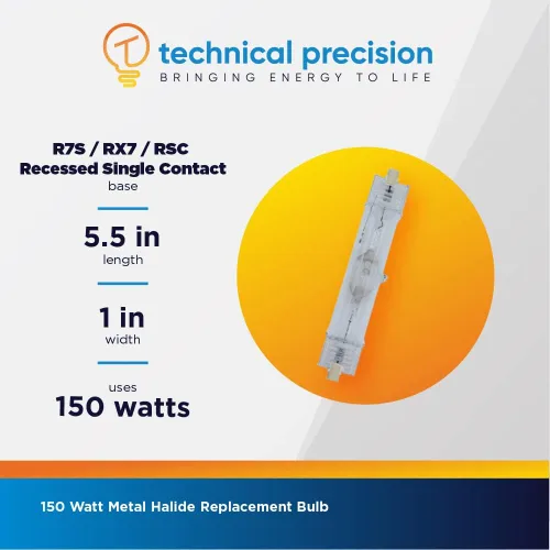 Vista 6 de Technical Precision Halogenuros metálicos de 150 W, 150 W/uvs/4 K, 4200 K