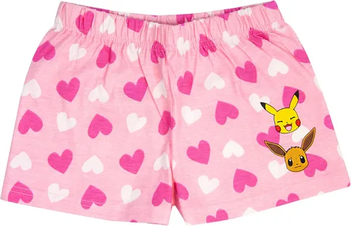 Vista 6 de Pokemon Pijama Pikachu & Eevee con manga larga o corta con volantes, pijama para niñas, Blanco