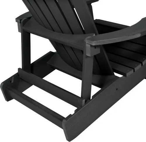 Vista 6 de Highwood Hamilton Adirondack - Silla plegable y reclinable, King Negro