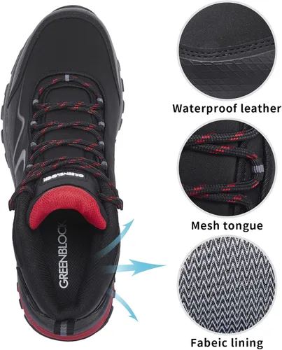 Vista 4 de NS - Botas de senderismo para hombre, impermeables, ligeras, para senderismo