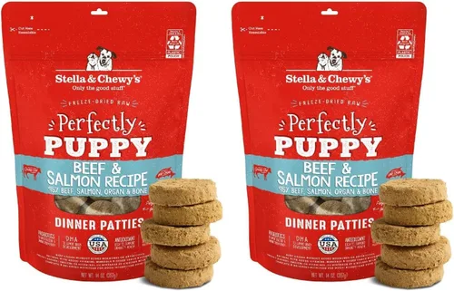 Vista 14 de Stella & Chewy's Medallones de Cena Crudos Liofilizados – Elaborados para Cachorros – Sin Granos, Rico en Proteínas, Receta Perfectamente