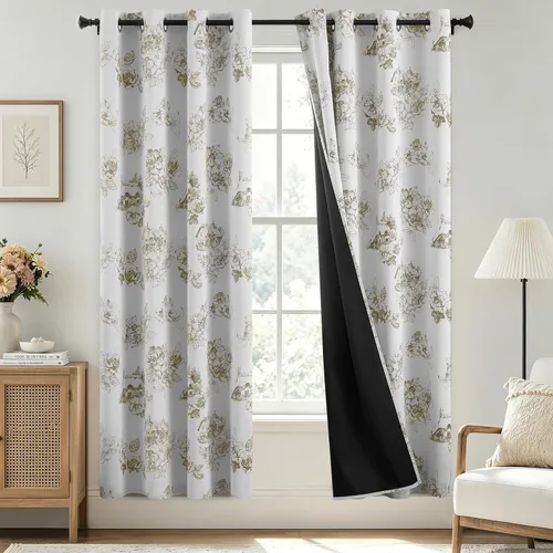 Vista 145 de SimpleHome - Cortinas opacas 100% para recámara, cortinas de ventana con ojales beige, con aislamiento térmico, cortinas de oscurecimiento