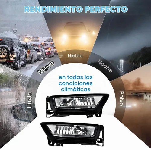 Vista 3 de Luces antiniebla aptas para Honda Accord 2014 2013 2015 4 puertas sedán luces antiniebla con bombillas halógenas e interruptor y kit de cableado