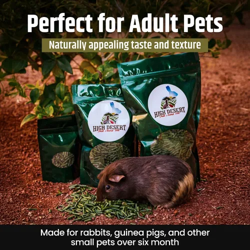 Vista 4 de High Desert Timothy - Pellets de heno para mascotas pequeñas, pellets de Timothy naturales para alimentación diaria, conejos, chinchillas y cobayas