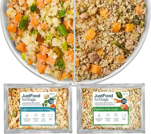 Vista 13 de JustFoodForDogs Alimento fresco congelado saludable para perros con control de peso, comidas frescas para mascotas o adornos para control