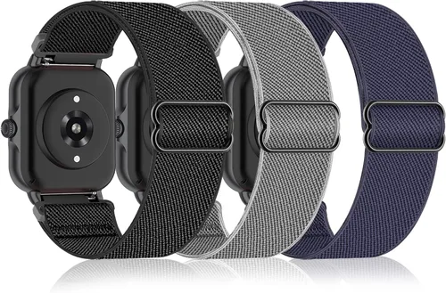 Vista 14 de Bolesi Correas elásticas de nailon compatibles con Amazfit Active 2 (cuadradas)/Active 3 Premium/Active, paquete de 3 correas deportivas de repuesto