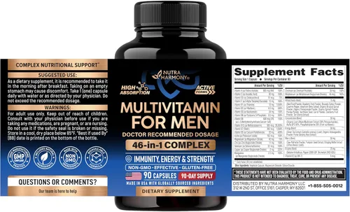 Vista 2 de Multivitamínico para hombres - Complejo B y B12 Whole Foods & Enzimas