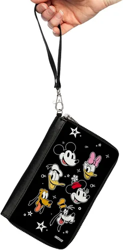Vista 2 de Buckle-Down Cartera rectangular con cremallera de poliuretano para mujer, The Sensational Six, 7.5"x4.5", Los seis sensacionales, Buckle-down Pu Zip