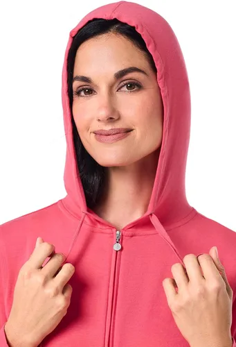 Vista 37 de Sudadera con capucha para la costa, de Coolibar, para mujer, UPF 50+, protege del sol