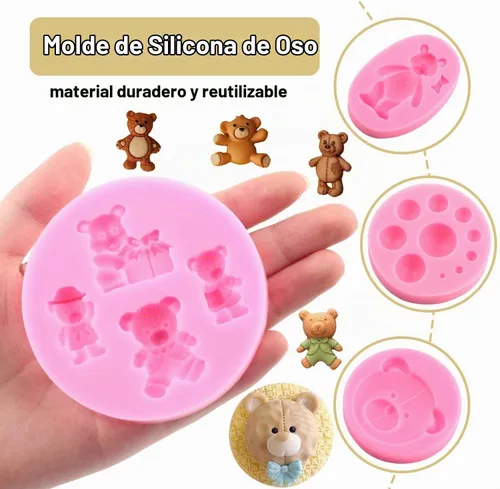 Vista 2 de ZiXiang Molde de fondant de perlas de silicona para fondant, juego de 5 Estilo a