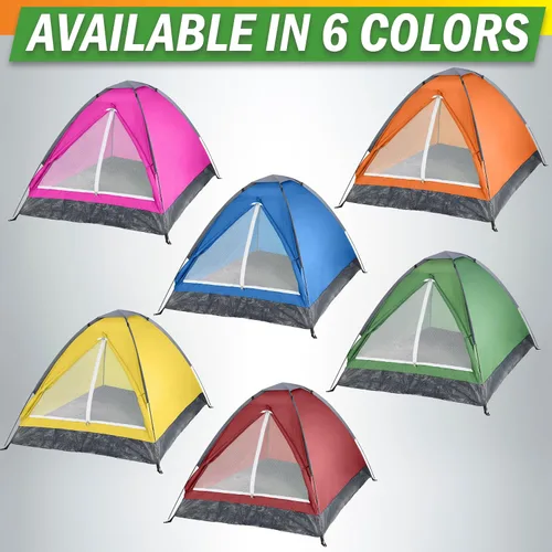 Vista 8 de 2 Person Camping Tent with Rain Fly and Carrying Bag – Lightweight Outdoor Pop Up Tents for Camping Essentials, Music Festivals, Backpacking