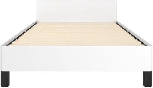 Vista 7 de vidaXL Base de cama de piel sintética, estilo escandinavo, soporte de listones, no necesita somier, sin colchón, fácil montaje, cama individual