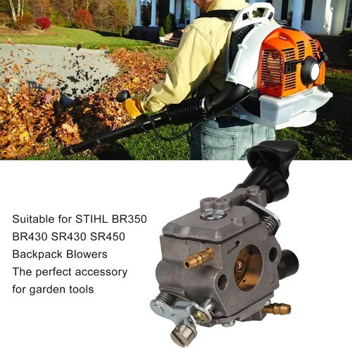 Vista 4 de Kit de carburador para Stihl BR350 BR430 BR450 BR450C EF SR430 SR450 4229 129 0901 Soplador de mochila Reemplaza carburador y filtro Kit