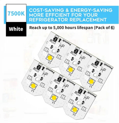 Vista 4 de Nuevo reemplazo de luz LED para refrigerador WR55X11132 GE, compatible con WR55X25754 WR55X26486 WR55X30602 EAP12172918 4590213 AP6261806
