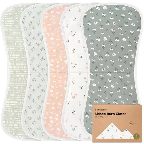 Vista 20 de Paños orgánicos para eructos para bebés niños y niñas, paquete de 5 paños de algodón súper absorbentes para bebés, trapos suaves y afelpados