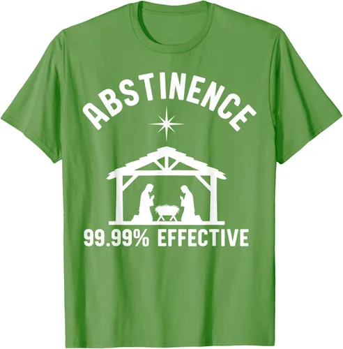 Vista 17 de Abstinence 99.99 Percent Effective Nativity Christmas Joke T-Shirt