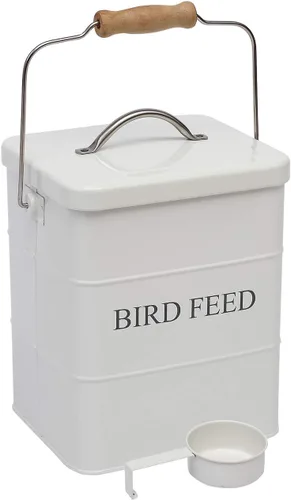 Vista 9 de Geyecete Comedero para pájaros, tarro de comida para mascotas, contenedor hermético para almacenamiento de alimentos, color negro