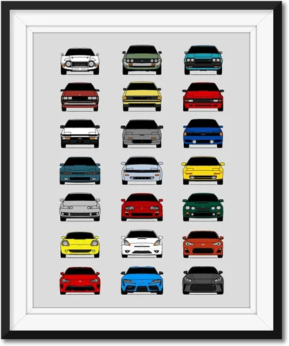 Vista 20 de Custom Car Posters Póster hecho a mano compatible con Mercedes-Benz Impresión de Evolución Arte de Pared Decoración Mejor de las Generaciones