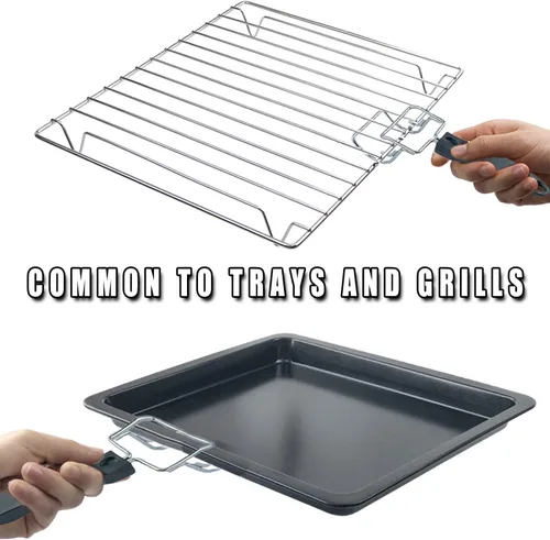 Vista 3 de Extractor de bandeja de horno tostadora de convección para freidora de aire, extractor de parrillas, clip para parrillas, clip para horno, clip