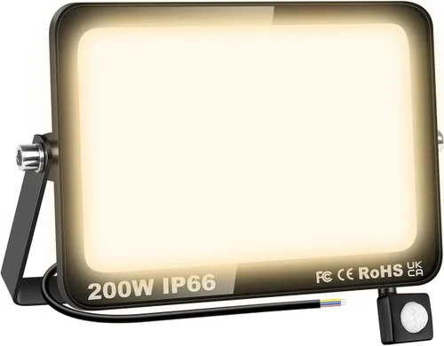 Vista 10 de Willpower Reflector LED con sensor de movimiento, luces de seguridad para exteriores de 10 W, 1000 lúmenes, lámpara exterior de 4000 K, luz blanca
