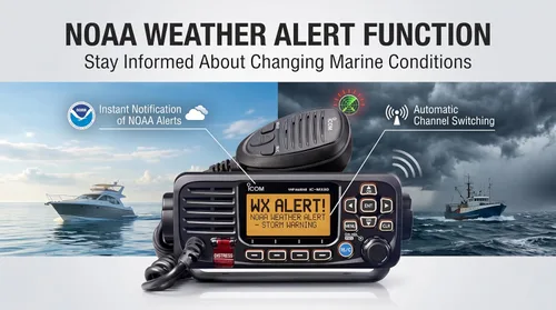 Vista 10 de Icom IC-M330G Ultra Compact VHF Transceptor Marino con GPS - Negro