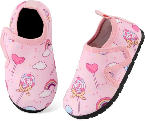 Vista 3 de KAKU NANU Zapatos de agua para niños y niñas, bonitos zapatos de natación de dibujos animados, calcetines de agua ligeros de secado rápido
