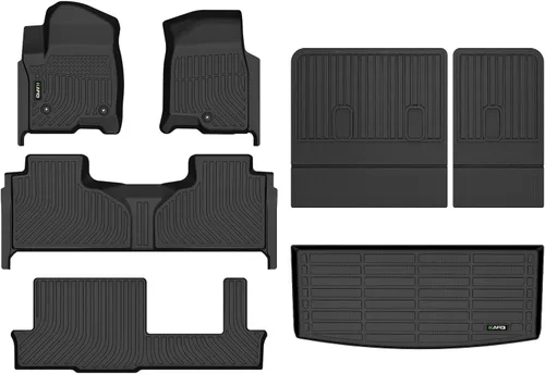 Vista 78 de HAFIDI® - Tapetes para auto con almacenamiento debajo del asiento, para todo clima, antideslizantes, de elastómero termoplástico, para la primera