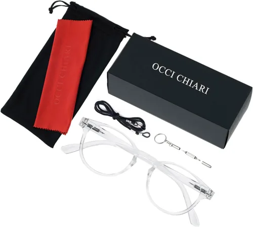 Vista 6 de OCCI CHIARI - Gafas de lectura redondas elegantes para hombres y mujeres, lectores ligeros y cómodos