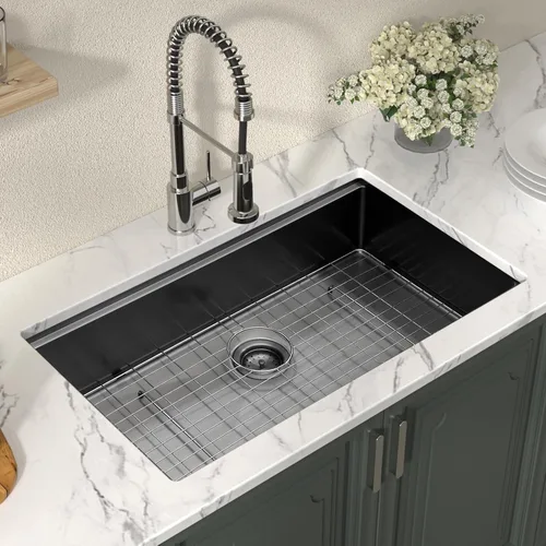 Vista 41 de Lordear - Fregadero de barra de 12 pulgadas bajo montaje, estación de trabajo, calibre 16, T304, 12 x 15, acero inoxidable, fregadero de cocina