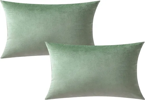 Vista 15 de VAKADO Juego de 2 fundas de almohada de terciopelo beige crema de 16 x 16 pulgadas, fundas de cojín cuadradas suaves y sólidas, decoración del hogar