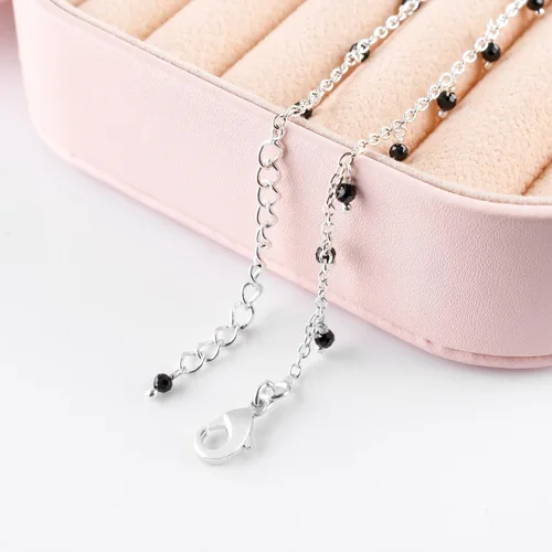Vista 69 de Yanara Tobilleras de piedras preciosas para mujer, piedra natal natural, chapada en plata, joyería hecha a mano en 8.5 + 1.5 pulgadas, cristales
