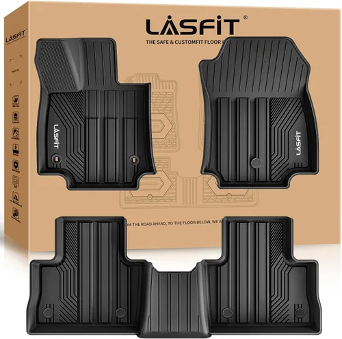 Vista 31 de LASFIT Alfombrillas de suelo para Toyota Tacoma 2024-2026 de doble cabina a gas (solo compatible con manual Tran), forros de suelo de TPE para todo