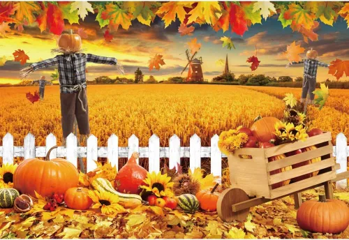 Vista 20 de Telón de fondo de otoño de 5 x 3 pies para sesión de fotos, tablero de madera de otoño para fotografía, decoración de pared de Acción de Gracias