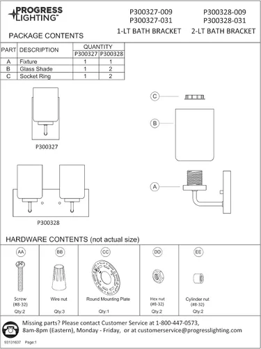 Vista 9 de Progress Lighting P300327-031 Merry Bath & Vanity, negro