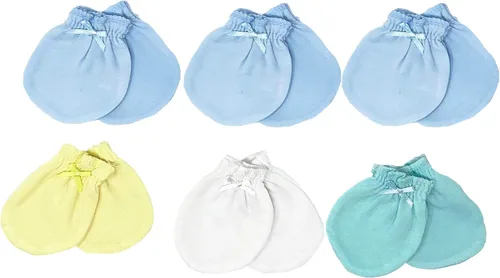 Vista 3 de IS - Juego de regalo para bebé recién nacido 100 algodón fundas y manoplas para niños y niñas
