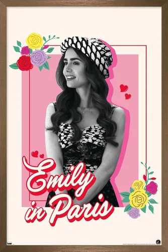 Vista 16 de Trends International Emily In Paris - Póster de pared de flores, 14.72 x 22.37 pulgadas, versión enmarcada de madera de granero