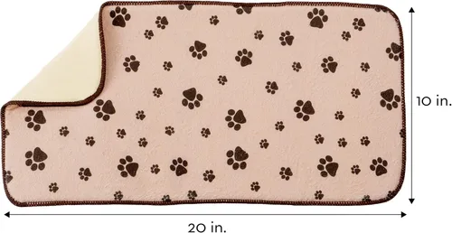 Vista 3 de Kitchen Basics microfibra Pet Bowl anti-deslizamiento Mat – Beige – 10" x 20", Marrón topo
