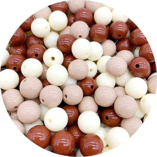 Vista 40 de BONNY BOXX 2000 piezas 4 mm cuentas redondas de acrílico de zafiro suave, bolas de plástico de chicle de burbujas, cuentas gruesas de bolas