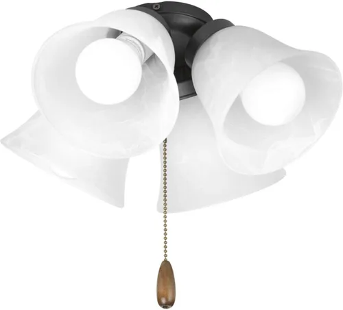 Vista 13 de Progress Lighting Kit de luz universal para ventilador de techo bajo de 1 luz para ventiladores de techo de la colección AirPro, diseño de perfil