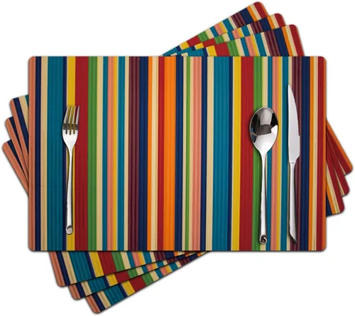Vista 22 de Juego de 4 manteles individuales de cuero sintético con efecto mármol - Manteles individuales resistentes al calor para mesa de comedor
