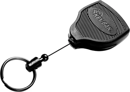 Vista 5 de KEY-BAK SUPER48 - Llavero retráctil con cierre, funda de policarbonato duradera, trabilla de cuero para cinturón y anillo dividido de gran