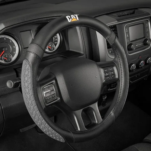 Vista 22 de Caterpillar Funda para volante ergonómica de dos tonos, agarre de piel suave.